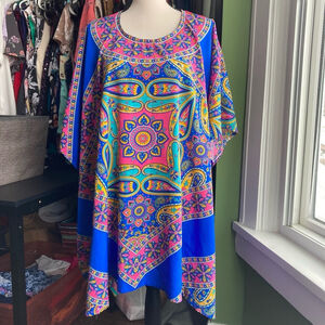 Women's Gypsie Blu cover top One Size Blue Pink